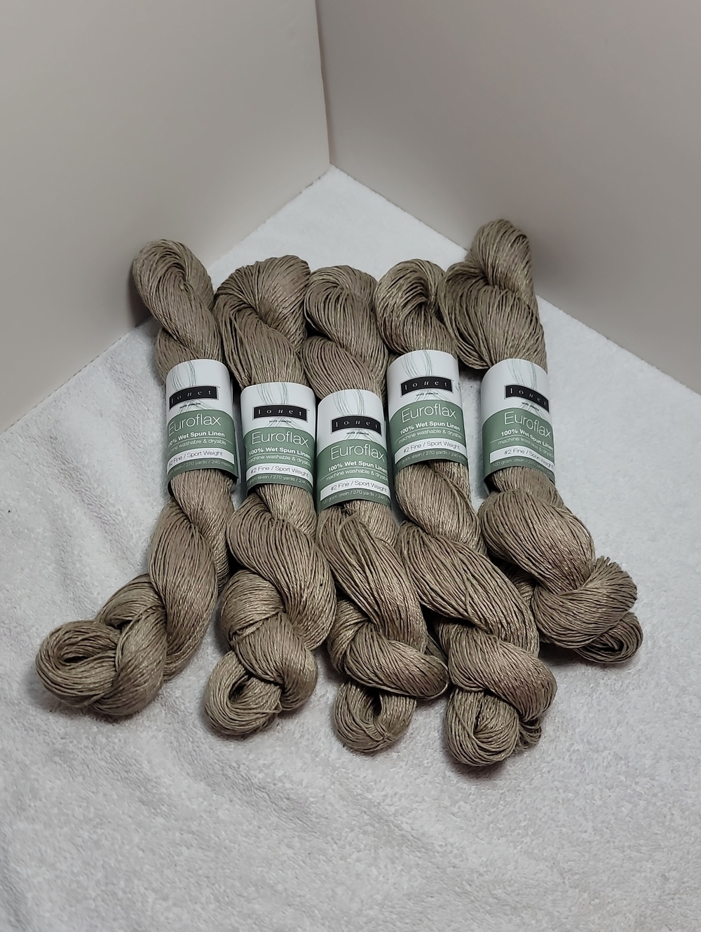 Euroflax Wet Spun Linen 5 Hanks NWT